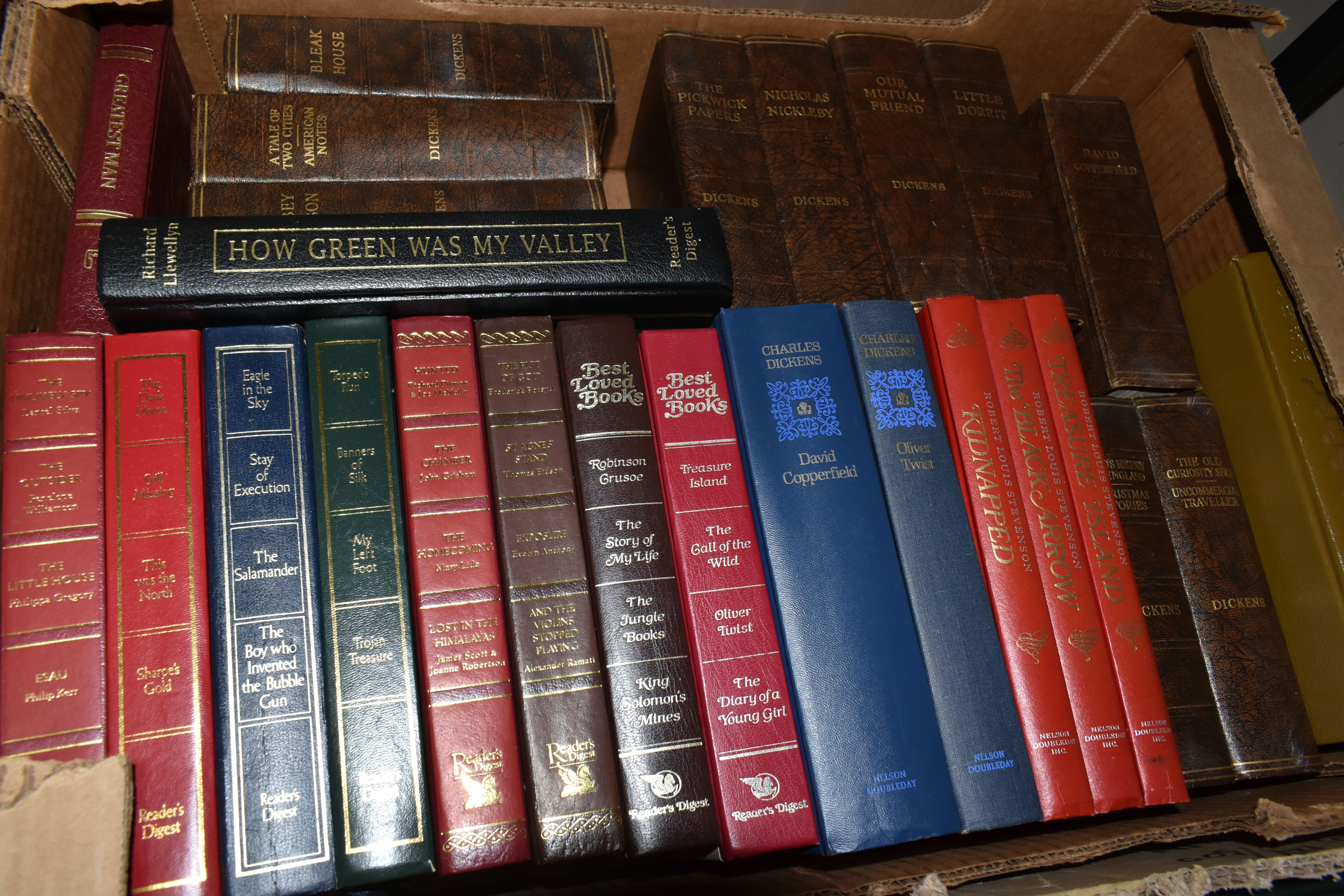 FIVE BOXES OF BOOKS, to include mostly hardback classic novels, Thomas Hardy, Richard Adams, - Image 3 of 6