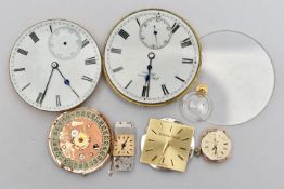 WATCH MOVEMENTS, to include two pocket watch movements, and four wristwatch movements such as a