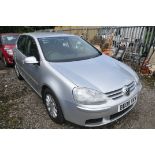 A VOLKSWAGON GOLF 1.6 FSI MATCH 5 DOOR HATCHBACK CAR, BD08 VKM, in silver, manual gearbox, 1598cc