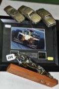 MOTORING, five items comprising a limited edition, framed team Jordan piece of film featuring Ralf