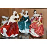 FIVE ROYAL DOULTON FIGURINES, comprising Gail HN2937 (second quality), Kirsty HN2381, Southern Belle