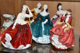 FIVE ROYAL DOULTON FIGURINES, comprising Gail HN2937 (second quality), Kirsty HN2381, Southern Belle