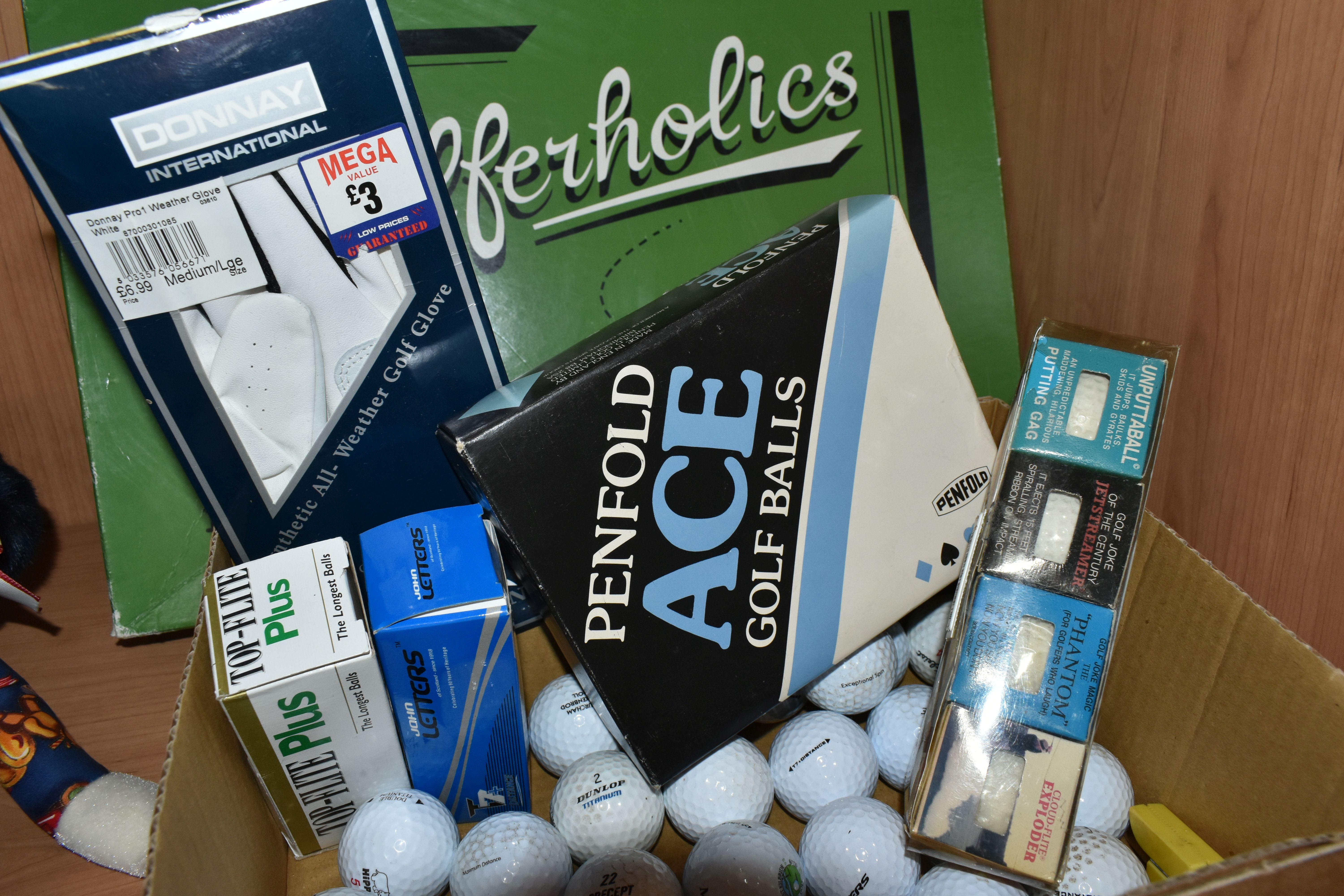 THE GOLFERHOLICS BOARD GAME AND BOXED GOLF BALLS, to include a vintage pack of 'The Masters' joke - Image 3 of 5