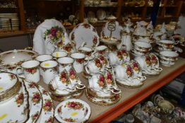 A LARGE QUANTITY OF ROYAL ALBERT 'OLD COUNTRY ROSES' PATTERN DINNER AND TEAWARE, comprising a