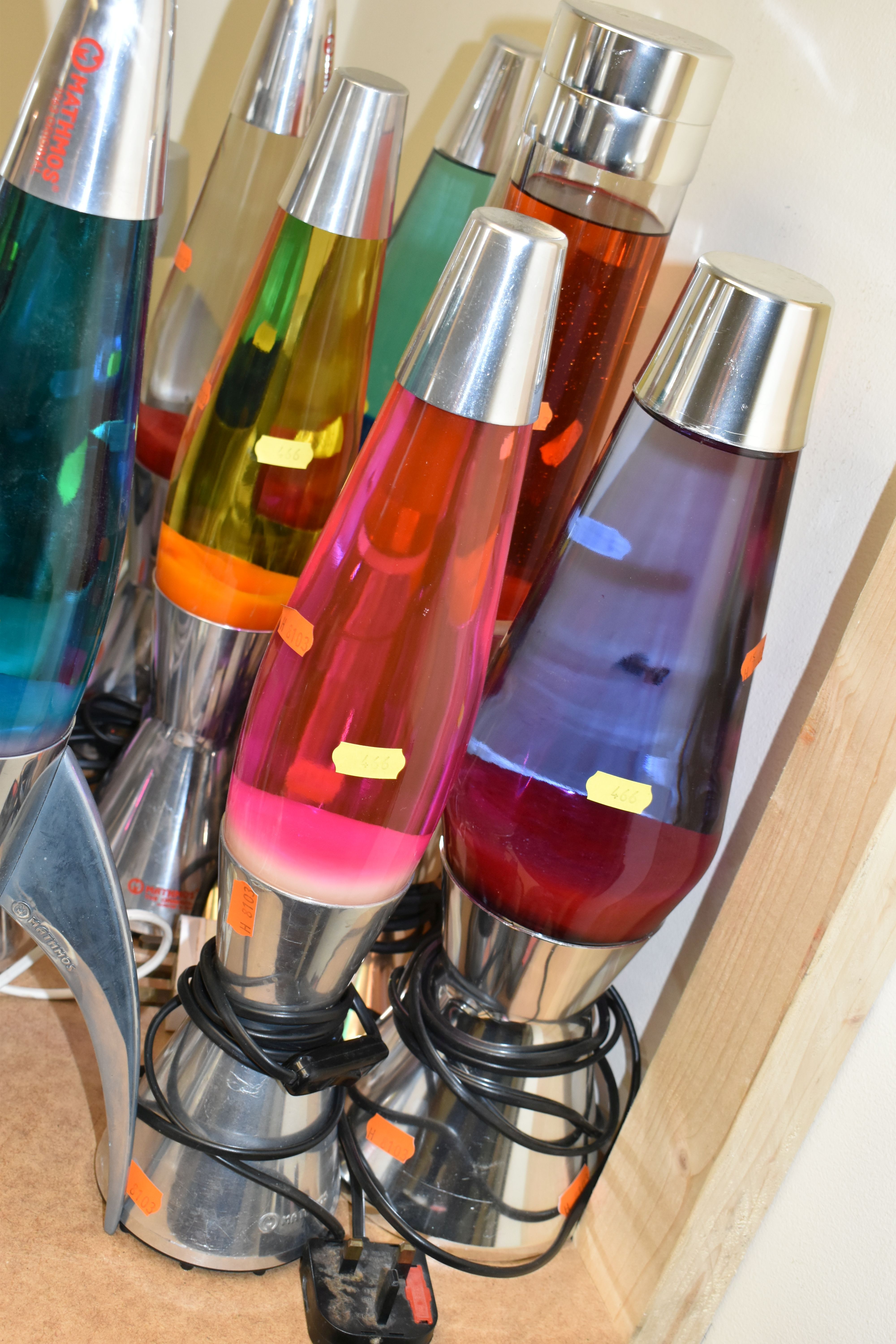 A COLLECTION OF MATHMOS LAVA LAMPS AND SIMILAR, comprising ten Mathos Lava lamps in assorted colours - Image 5 of 7
