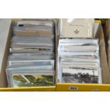 POSTCARDS, Two Boxes containing a collection of vintage and some later postcards, most date from the