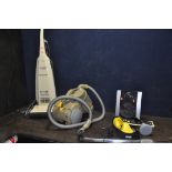 A DYSON DC02 VACUUM CLEANER (pipework present but floor head not present), a Wickes fan heater, a