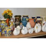 A COLLECTION OF CERAMIC VASES, to include largely modern pieces, some of an Oriental style, a