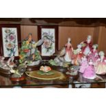 A COLLECTION OF FIGURINES AND OTHER ORNAMENTS, to include Coalport Minuettes Jessica and Rosie,