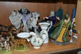 A QUANTITY OF CERAMICS AND OTHER ORNAMENTS, to include four Enchantica figures including limited