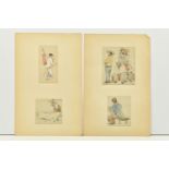 WILLIAM ROXBY BEVERLY ( 1811-1889) FOUR STUDIES FROM A SKETCHBOOK, depicting continental figures