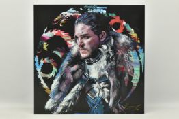 ZINSKY (BRITISH CONTEMPORARY) 'WINTER IS COMING', a signed limited edition print on board