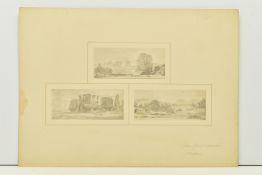 CIRCLE OF JOHN FLOWER OF LEICESTER (1767-1849) THREE VIEWS OF WINGFIELD MANOR, DERBYSHIRE, unsigned,