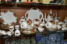 THIRTY NINE PIECES OF ROYAL ALBERT OLD COUNTRY ROSES TEA AND GIFT WARES, comprising a coffee pot,