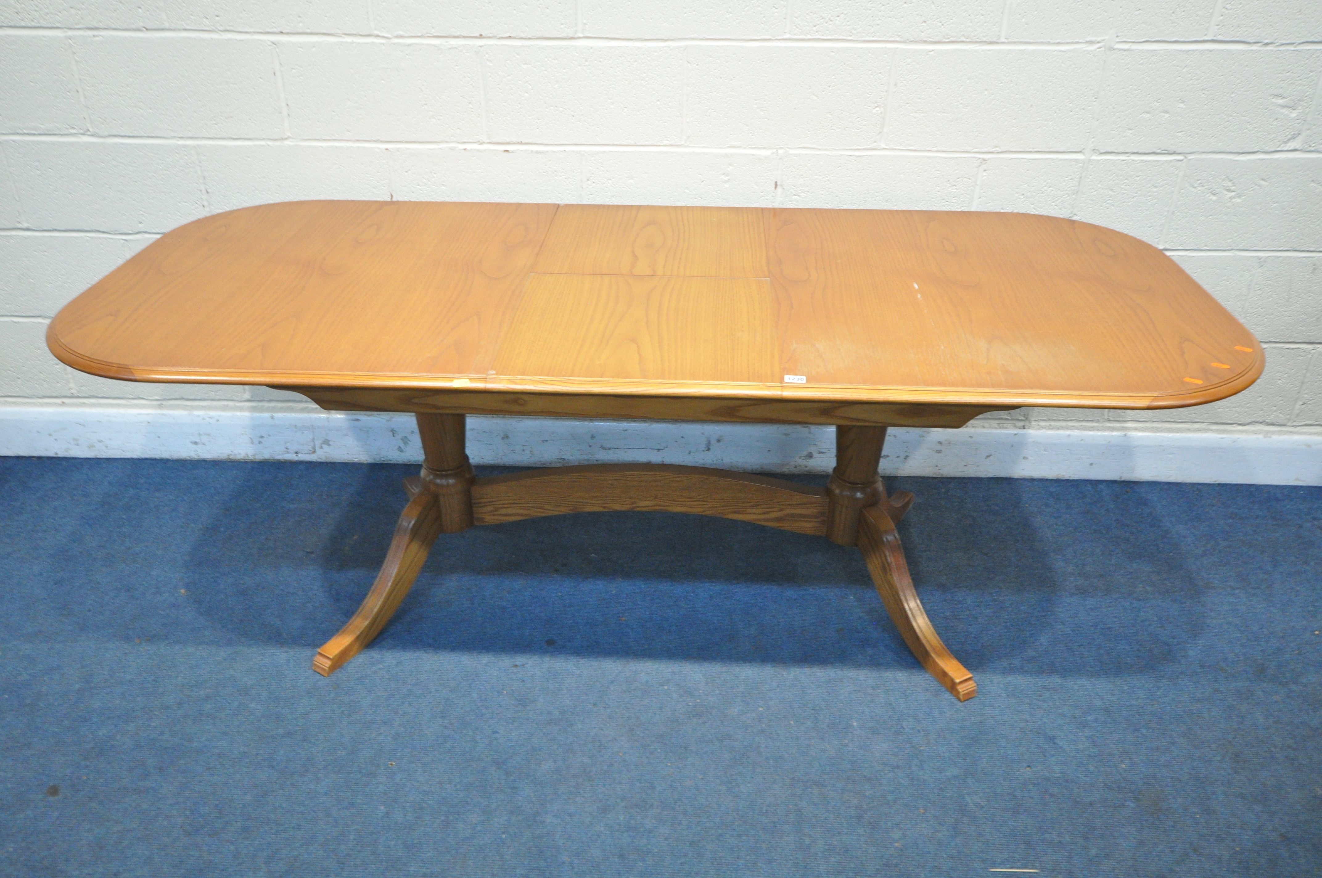 A JENTIQUE OAK OVAL EXTENDING DINING TABLE, open length 211cm x closed length 165cm x depth 93cm x - Image 4 of 7