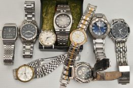 AN ASSORTMENT OF WATCHES, to include an 'Astral' automatic wristwatch, 'Seiko' quartz wristwatch,