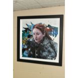 ZINSKY (BRITISH CONTEMPORARY) 'SANSA STARK', a portrait of Sophie Turner as her Game of Thrones