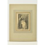 CIRCLE OF WILLIAM HENRY HUNT (1790-1864) A STUDY OF A SEATED FEMALE FIGURE, unsigned, Henry Scipio