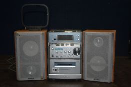 A SONY CMT-EP515 MICRO HIFI with a pair of matching speakers (PAT pass and working)