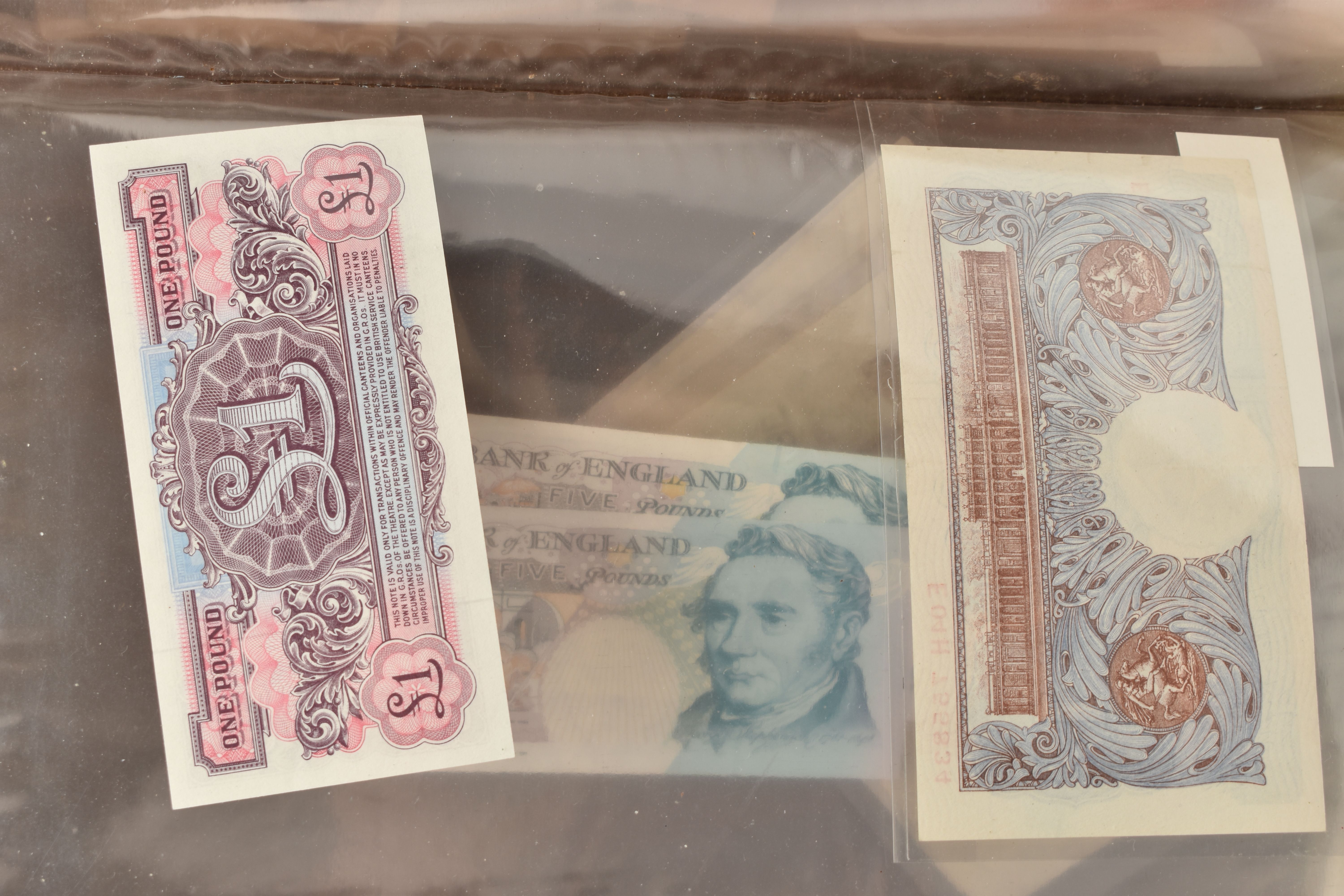 A BANKNOTE ALBUM OF MAINLY BANK OF ENGLAND NOTES, to include early Bradbury 1917 £1 E28, a Pre - Image 5 of 15