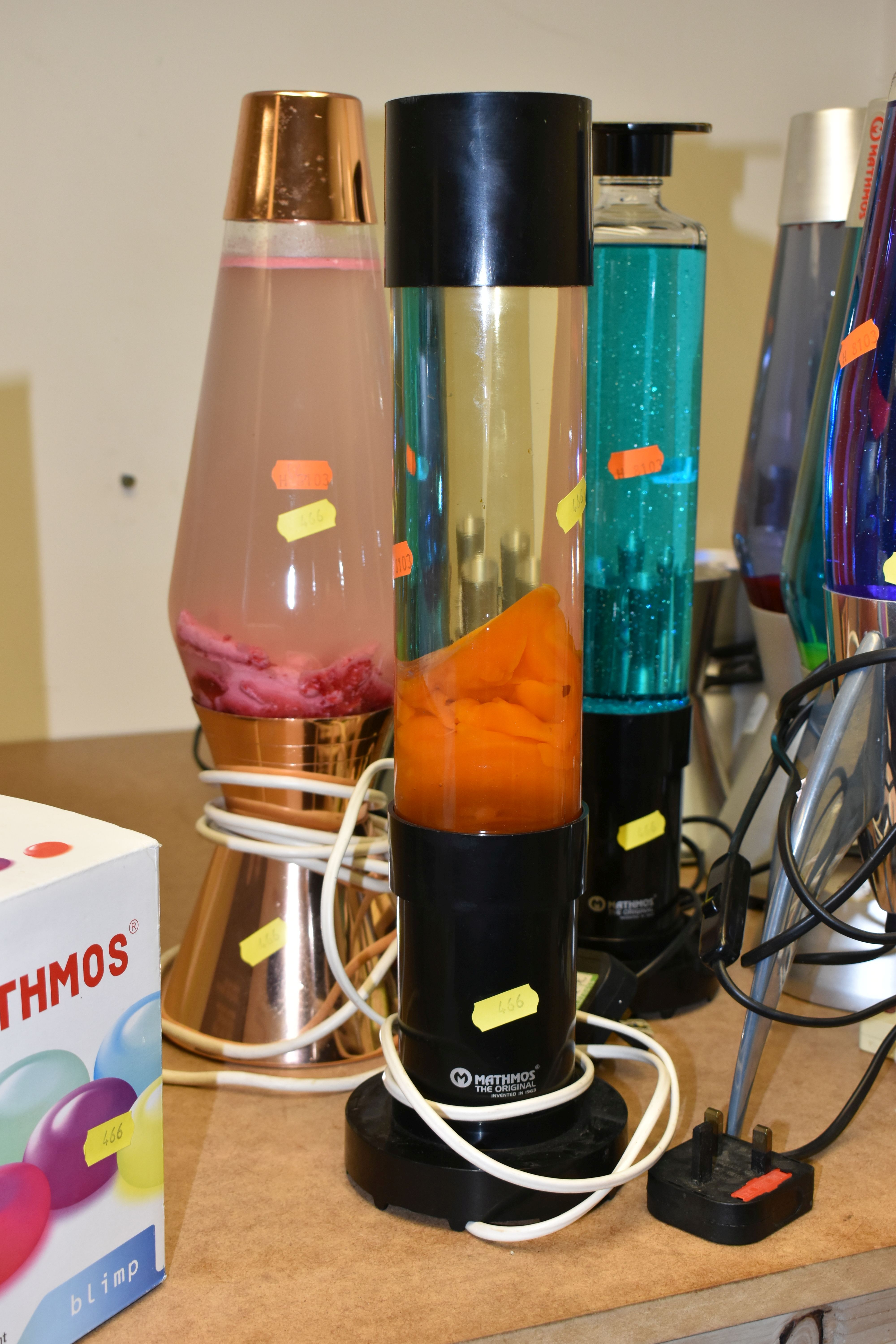 A COLLECTION OF MATHMOS LAVA LAMPS AND SIMILAR, comprising ten Mathos Lava lamps in assorted colours - Image 3 of 7