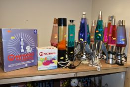 A COLLECTION OF MATHMOS LAVA LAMPS AND SIMILAR, comprising ten Mathos Lava lamps in assorted colours
