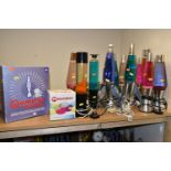 A COLLECTION OF MATHMOS LAVA LAMPS AND SIMILAR, comprising ten Mathos Lava lamps in assorted colours