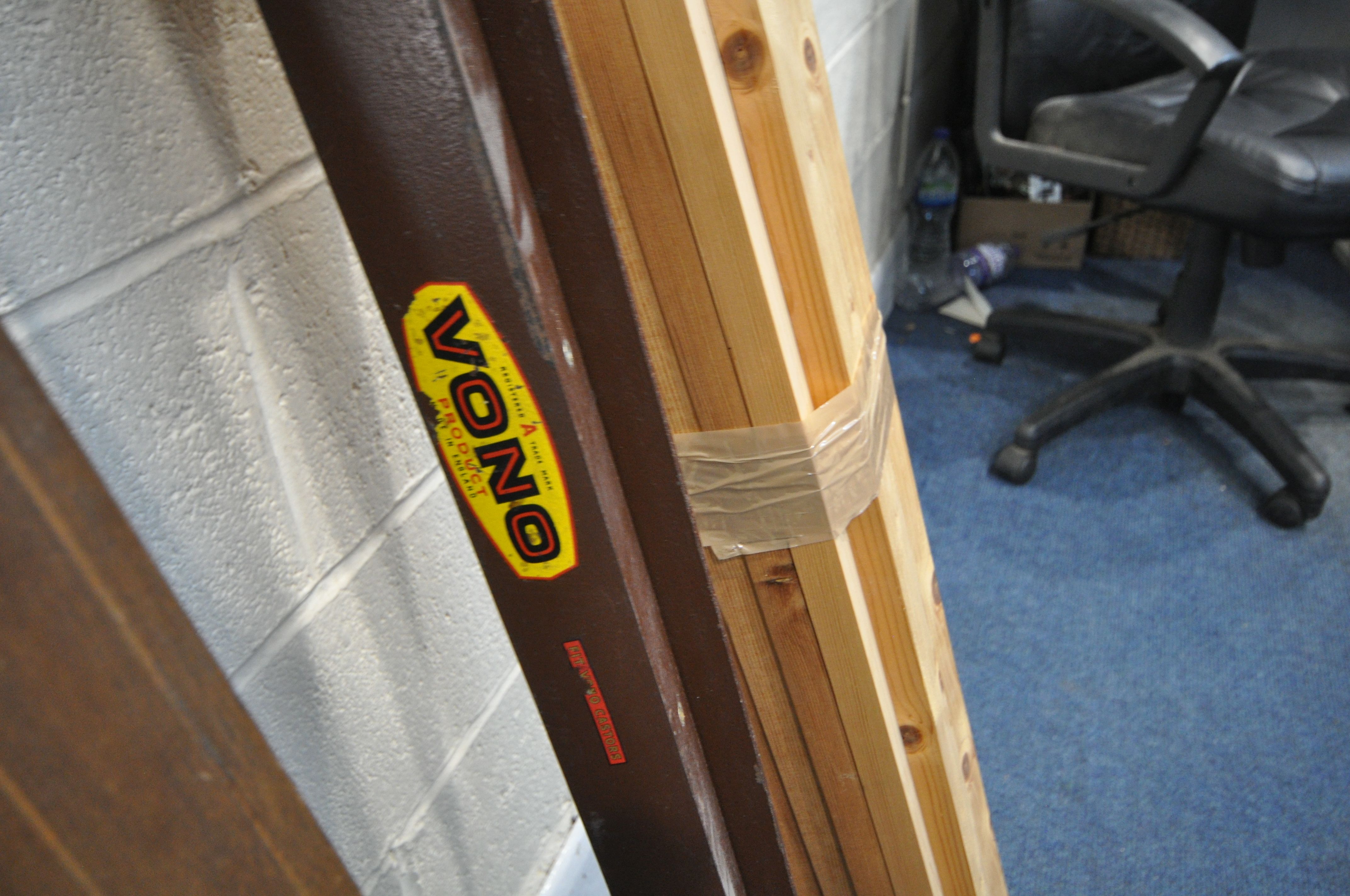 AN EDWARDIAN MAHOGANY 4FT6 BEDSTEAD, with side rails and slats (condition - scuffs and scratches) - Image 3 of 3