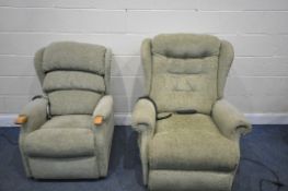 A CELEBRITY RISE AND RECLINE ARMCHAIR, and a Sherbourne rise and recline armchair (condition -