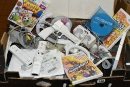 NINTENDO WII CONSOLES AND GAMES, includes two consoles and a Balance Board, games include Wii