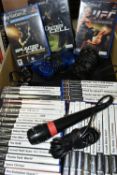PLAYSTATION 2 CONSOLE AND GAMES, including Splinter Cell, Grand Theft Auto San Andreas, Super Monkey