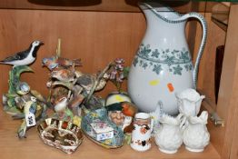 A GROUP OF BIRD FIGURINES AND CERAMICS, comprising Coalport British Bird Series limited edition '