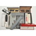 ASSORTED PENS, to include a boxed 'Parker' Calligraphy set, a boxed 'Fisher Space pen', a boxed '