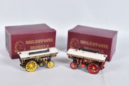 TWO BOXED LIMITED EDITION MILESTONE MODELS WHITEMETAL SHOWMANS ENGINE MODELS, No.1 Burrell Scenic