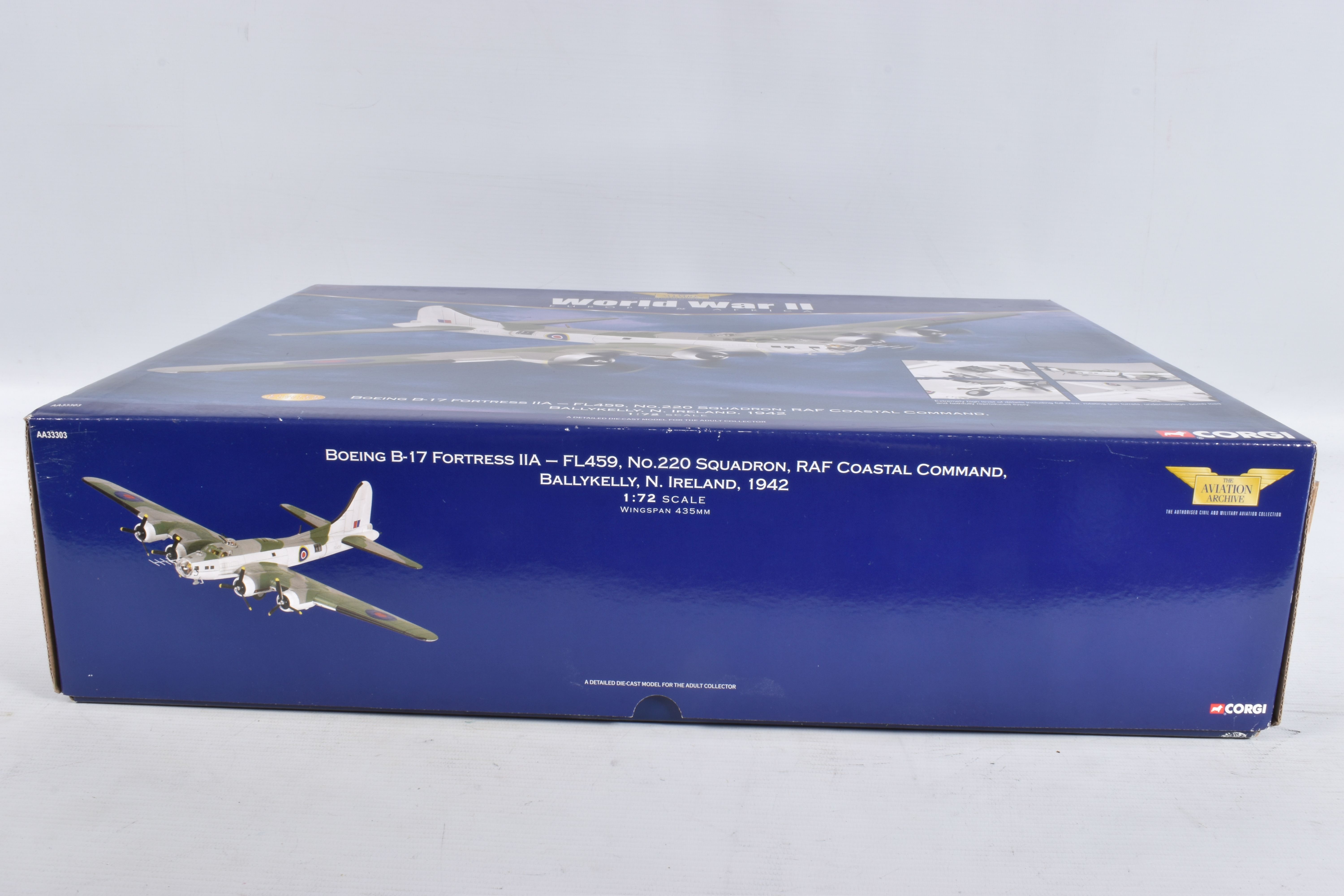 A BOXED LIMITED EDITION CORGI AVIATION ARCHIVE WORLD WAR II EUROPE & AFRICA BOEING B-17 FORTRESS IIA - Image 2 of 8