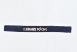 A THIRD REICH GERMANY LUFTWAFFE HERMANN GORING CUFF TITLE, this was for enlisted men and is known as