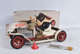 A BOXED MAMOD STEAM ROADSTER, worn cream body with some rust and loss to paint, not complete,
