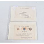 TWO GREETINGS CARDS FROM THE OBERSTURMBANNFURER OF A REGIMENT OF THE SS POLICE, station in