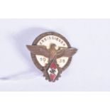 A NAZI GERMANY HJ VICTORS BADGE, this is in the National trade competition, the front features the