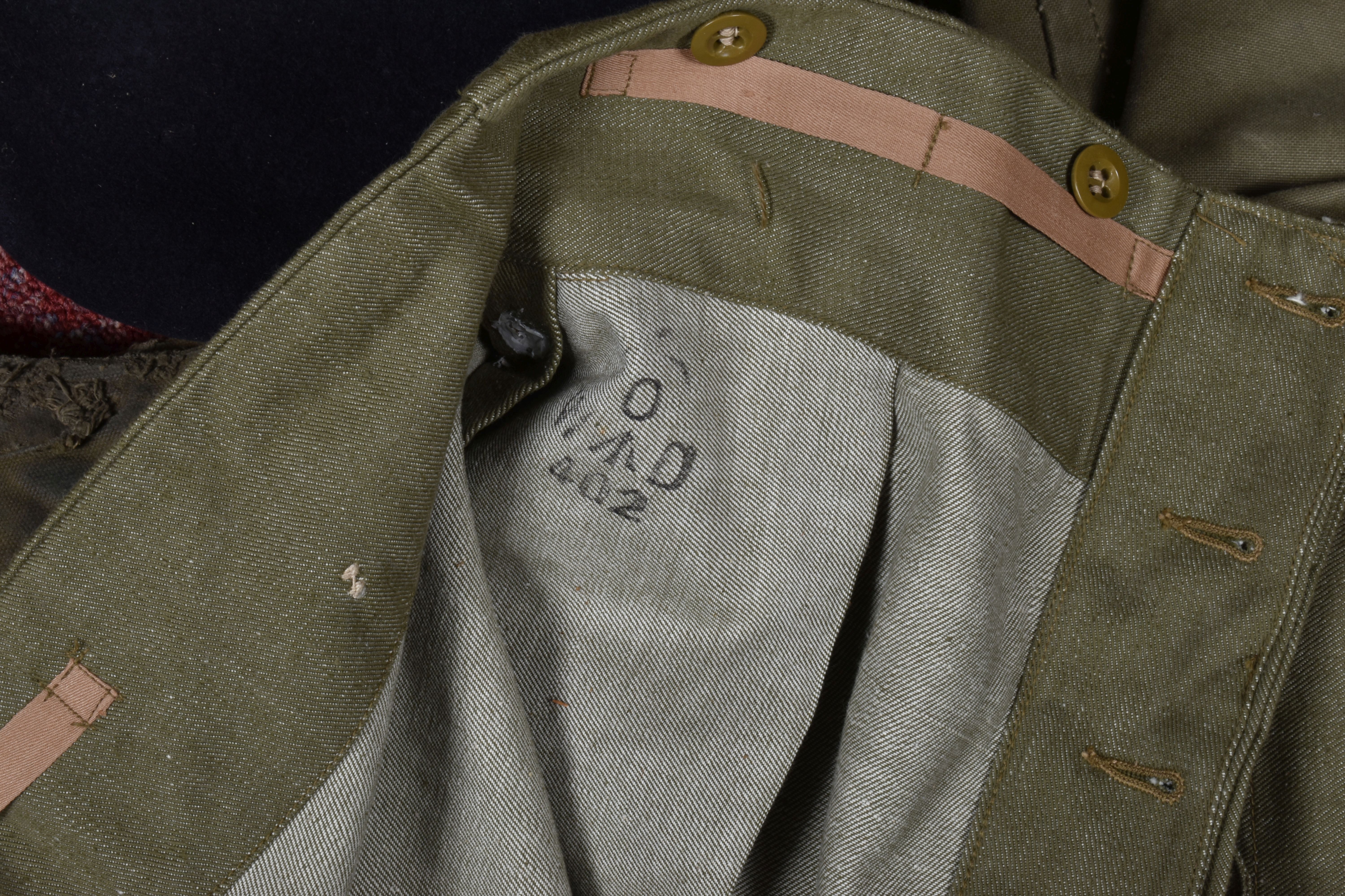 A QUANTITY OF MILITARY RELATED ITEMS, to include four groundsheets, four olive green t shirts, - Image 8 of 12
