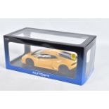 A BOXED AUTOART LAMBORGHINI HURACÁN LP 610-4 1:18 MODEL VEHICLE, numbered 74604, in yellow,