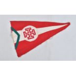 A TRIANGULAR CLOTH PENNANT, this relates to the Christian Socialist party of the Austrian Chancellor