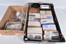 A QUANTITY OF ASSORTED BOXED UNBUILT WHITE METAL BUS AND COACH KITS, all are 4mm 1/76 scale