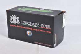 A BOXED LAUDORACING-MODEL ALFASUD SPRINT 1.3 1976 1:18 MODEL VEHICLE, numbered LM096B, painted met