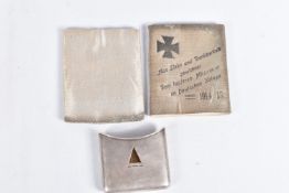 A 1919-20 GERMAN CIGAR CASE HOLDER, stamped 900 grade silver, makers mark Louis Kuppenheim, signed