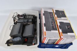 A BOXED HORNBY HM 2000 POWER CONTROLLER, No.R8012, with two boxed Hornby HM 2000+ DC Controllers,