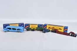 THREE MATCHBOX SERIES MOKO LESNEY MODEL TRANSPORTER DIE-CAST VEHICLES, the first a Major pack