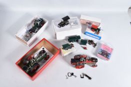 A QUANTITY OF CONSTRUCTED BOXED WHITEMETAL KIT MODELS OF TRACTION ENGINES, SHOWMANS ENGINES AND