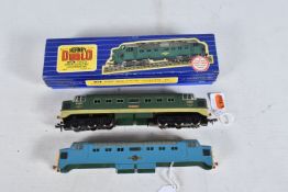 A BOXED HORNBY DUBLO CO-CO DELTIC LOCOMOTIVE, 'St. Paddy' No.D9001, B.R. two tone green livery (