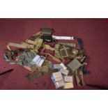 A SELECTION OF MILITARY RELATED KIT, to include a set of 37 pattern webbing, three water bottles